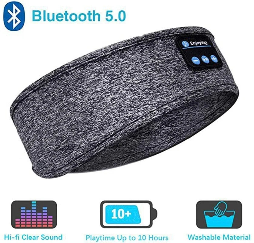 Sleep Mask Bluetooth Sleeping Headphones Headband Thin Soft Elastic Comfortable Wireless Music Headset Eye Mask For Side Sleeper