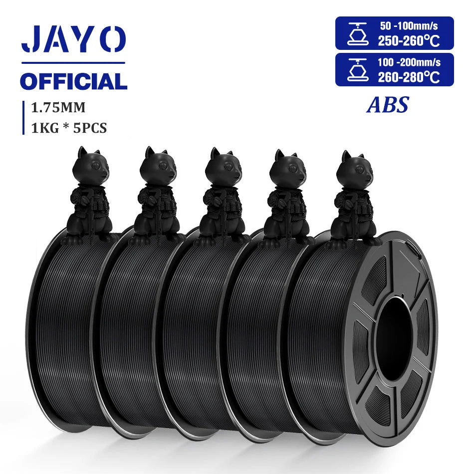JAYO ASA / ABS / Easy ABS Filament 1.75mm 1KG 3D Filament Low Printing Temperature ABS 3D Printer Filament Excellent Resistance