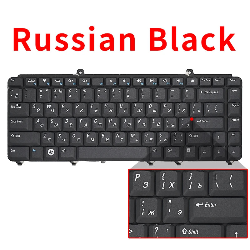 New US/English RU/Russian Laptop Keyboard For Dell Inspiron 1545 1520 1420 1400 PP41L M1330 M1550 NK750 PP25L PP29L PP22L