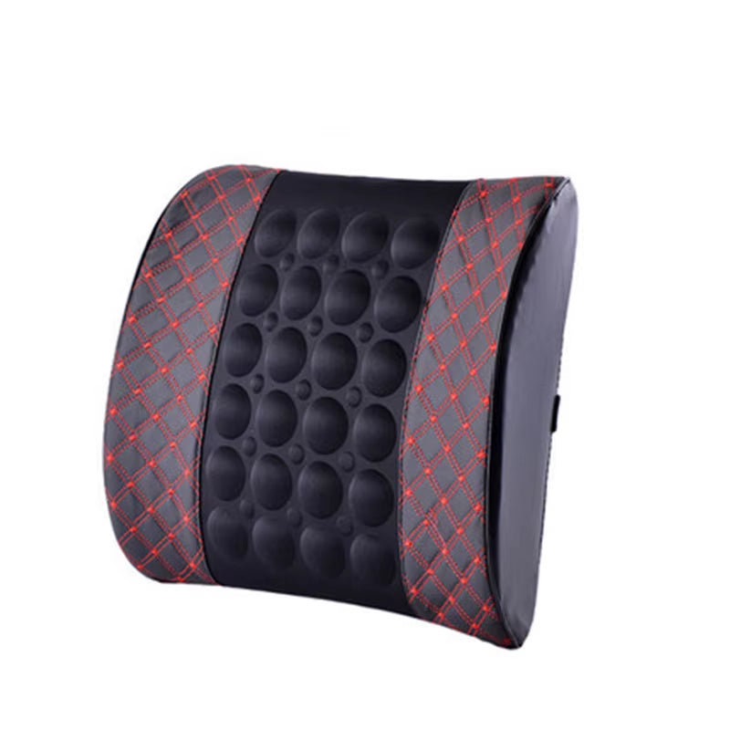 Electric Car Massage Lumbar Support Cushion Car Neck Pillow Seat Head Neck Auto Seat Back Cushion Waist Headrest Safety Support