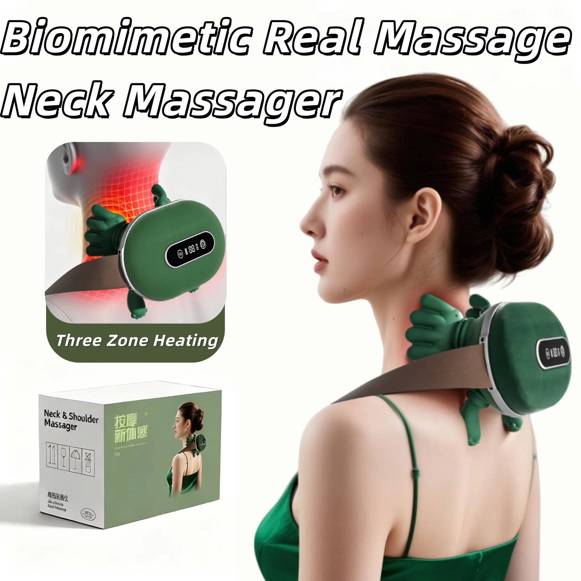 Electric Neck and Shoulder Muscle Massager Wireless Shoulder and Back Kneading Massage Shawl Neck Masajeador Relax Pain Relief