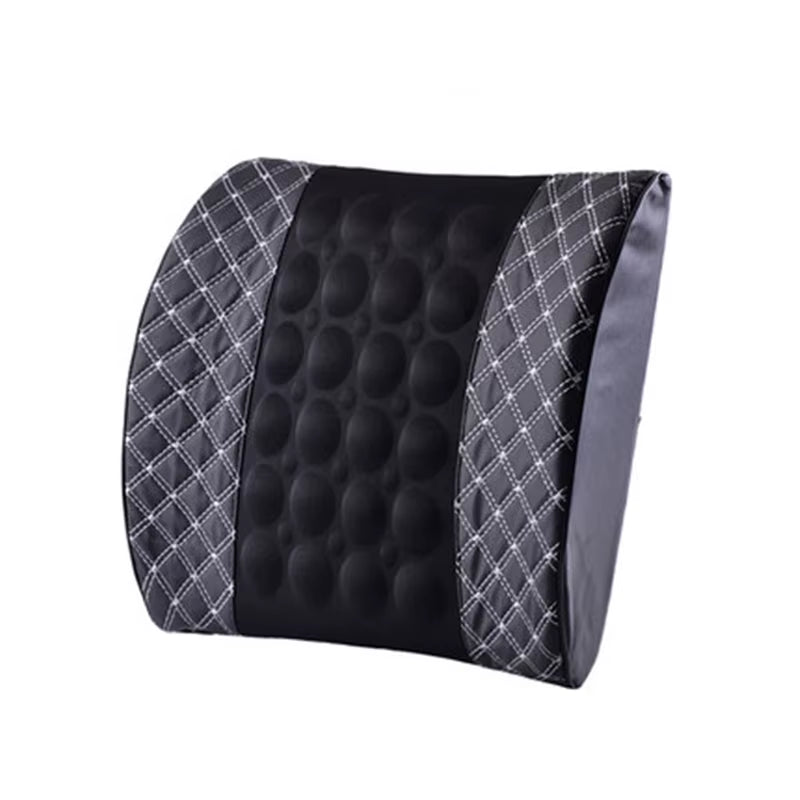 Electric Car Massage Lumbar Support Cushion Car Neck Pillow Seat Head Neck Auto Seat Back Cushion Waist Headrest Safety Support
