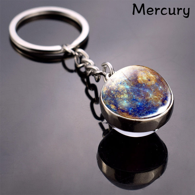 Solar System Eight Planets Keychain