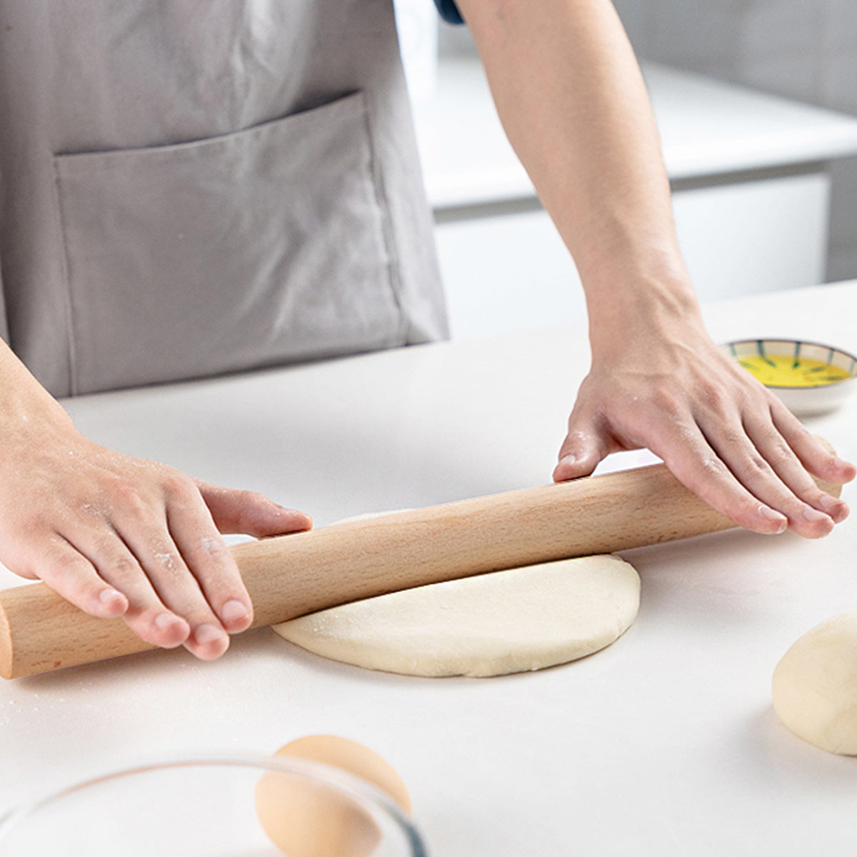 1pc High-quality Beech Wood Rolling Pin - Durable & Smooth Surface - For Baking & Pastry - Suitable for Home Bakers - Great Gift for Cooking Enthusiasts