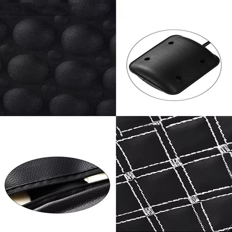 Electric Car Massage Lumbar Support Cushion Car Neck Pillow Seat Head Neck Auto Seat Back Cushion Waist Headrest Safety Support