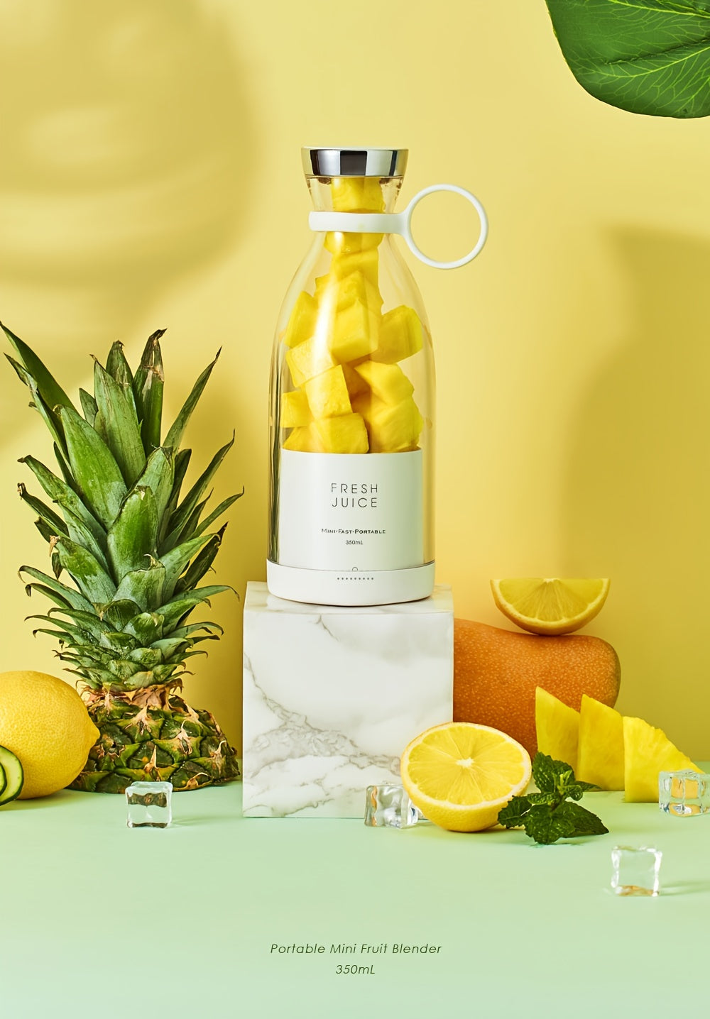 11.83oz Portable Electric Wireless Mini Fruit Blender Juicer - Perfect for On-the Go!