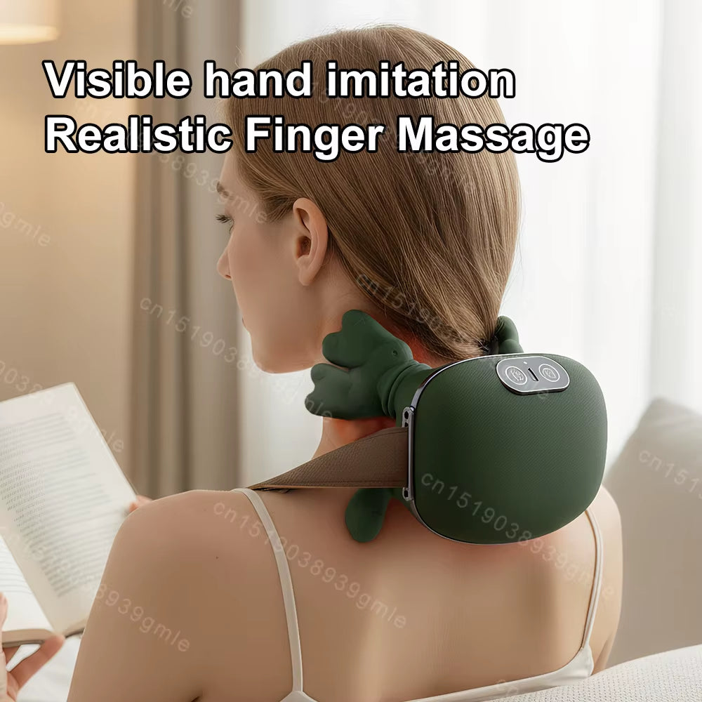 Electric Neck and Shoulder Muscle Massager Wireless Shoulder and Back Kneading Massage Shawl Neck Masajeador Relax Pain Relief
