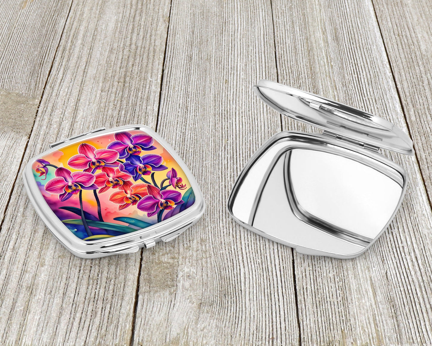 Colorful Orchids Compact Mirror