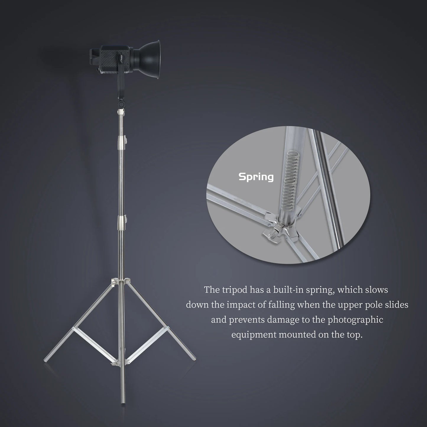 Tripod for Camera Aluminum Alloy Light Stand 290cm Portable Stand For Ring Light Live Youtube Cellphone Video & Photography Soft