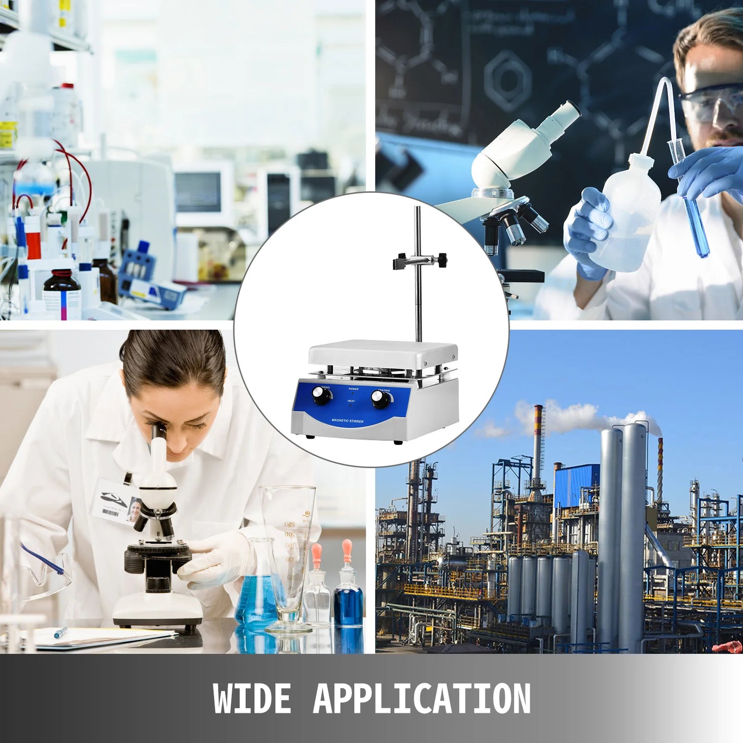 SucceBuy 1000ML 3000ML Electric Magnetic Stirrer Hot Plate Vortex Mixer Shaker With Stir Bar Medical Bioloicgal Chemical Lab