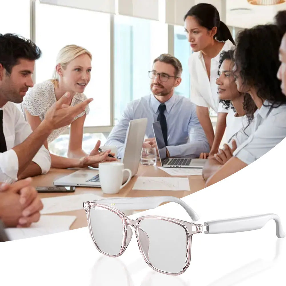 Smart Glasses Earphones Automatic Voice Translation AI Glasses Support 75 Languages Audio Glasses for Travel Business Meeting