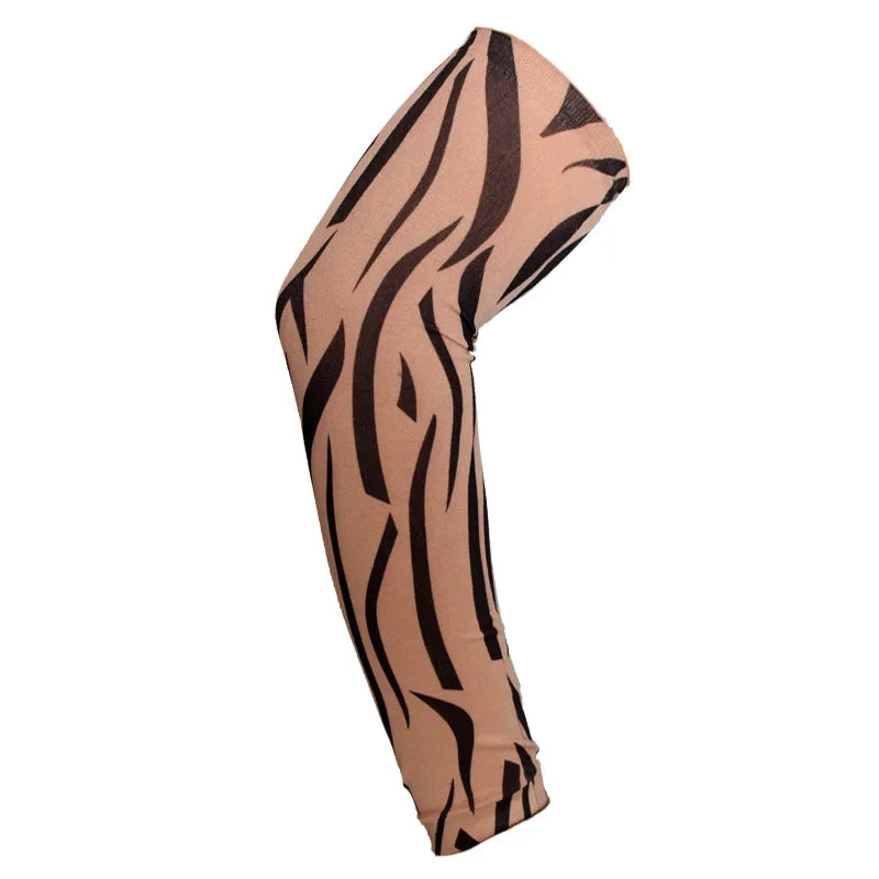 Summer Outdoor Riding Flower Arm Tattoo Sleeve Sports Travel Fishing Sunscreen Tattoo Sleeve Arm Guard