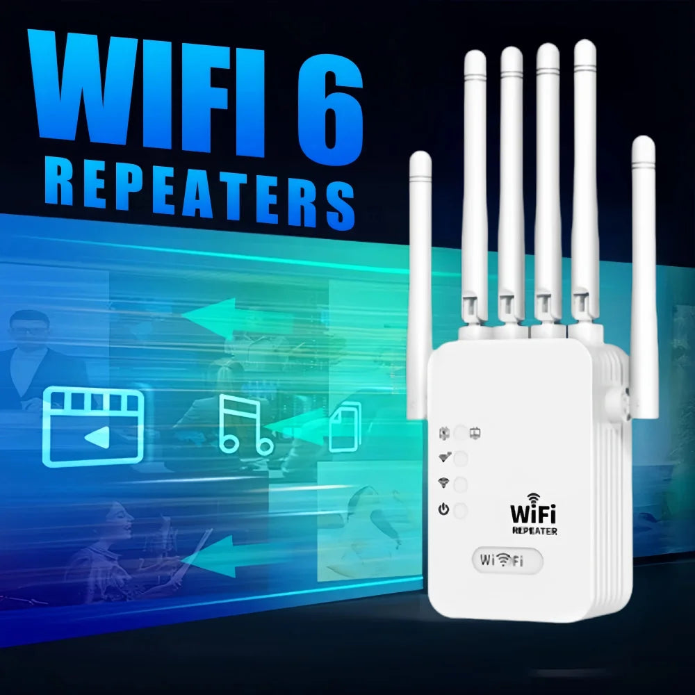 1200Mbps 2.4G 5GWiFi Dual Band Repeater Wireless Signal Range Extender Wi-Fi Amplifier Router Long Range Signal Booster For Home