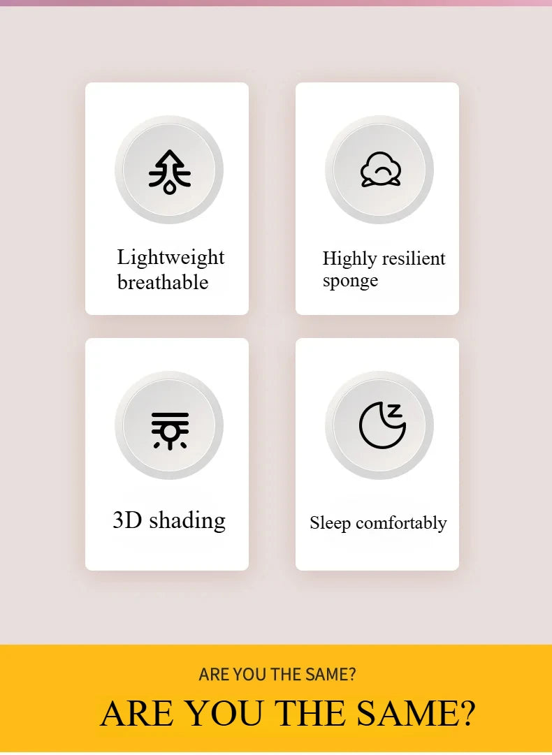 Eye Mask for Sleeping 3D Contoured Cup Blindfold Concave Molded Night Sleep Mask Block Out Light with Women Men  Cute Sleep Mask