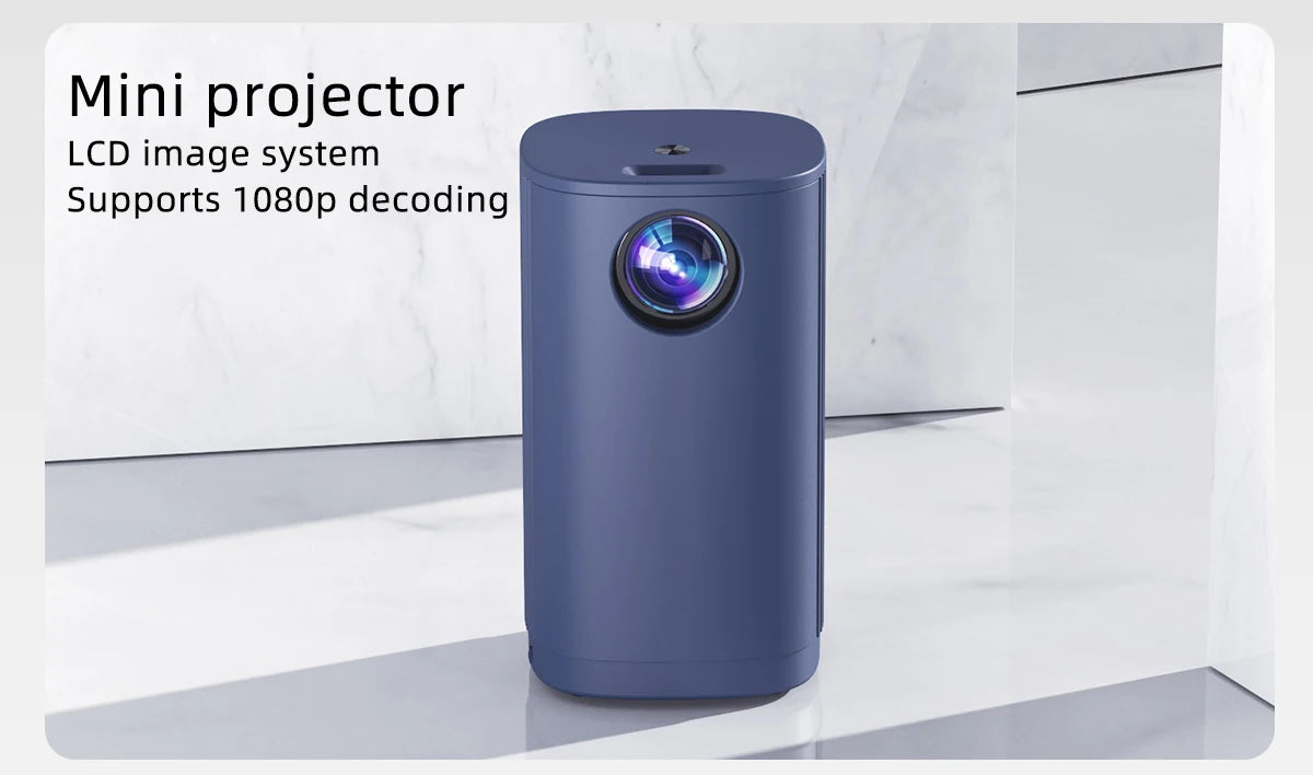 Smart Projector WIFI Mini Portable Home Theater Mobile Phone Same Screen Projector Support 4K LED Home Video Projector &Speaker