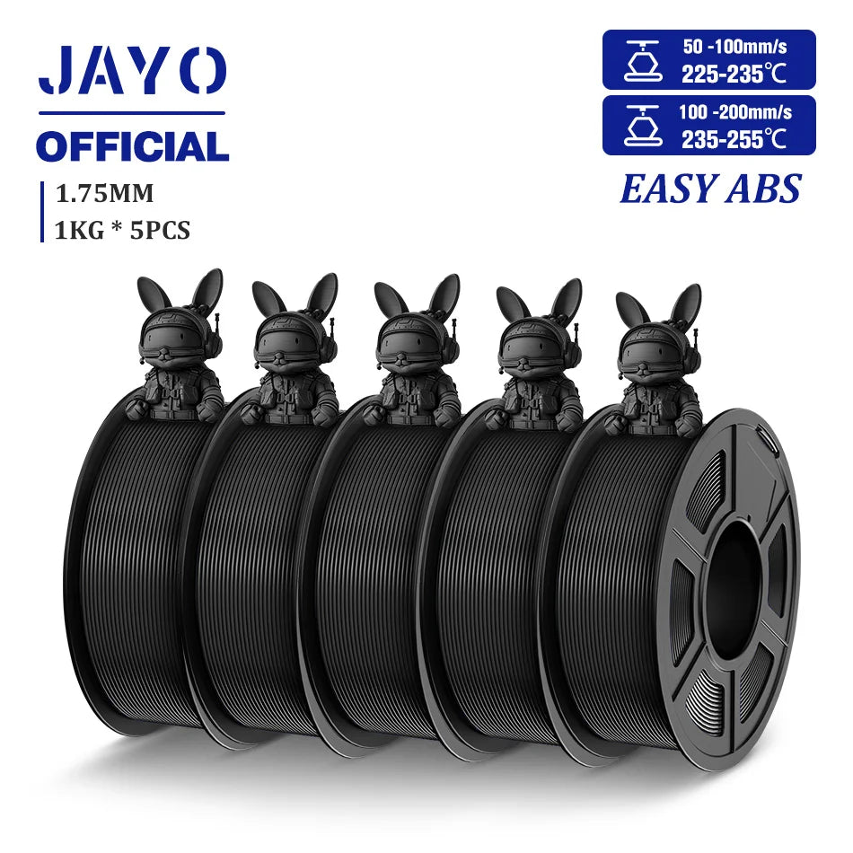 JAYO ASA / ABS / Easy ABS Filament 1.75mm 1KG 3D Filament Low Printing Temperature ABS 3D Printer Filament Excellent Resistance