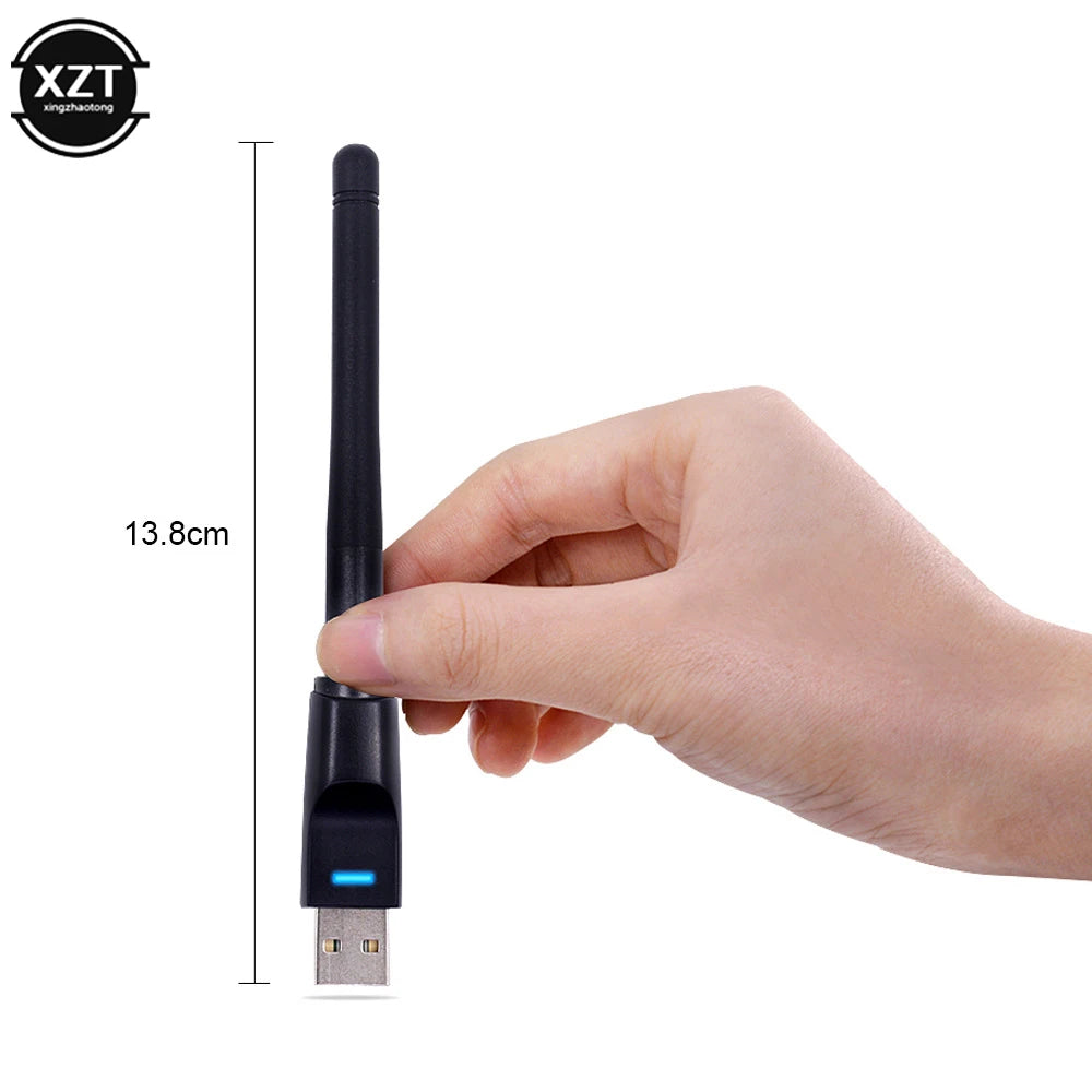 150Mbps MT7601 Mini USB WiFi Adapter 2.4GHz Wireless Network Card 802.11 b /g/n WiFi Receiver LAN Dongle For Set Top Box RTL8188