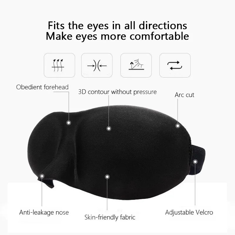 Eye Mask for Sleeping 3D Contoured Cup Sleep Mask Blindfold Concave Molded Night Sleep Mask Block Out Light with Women Men