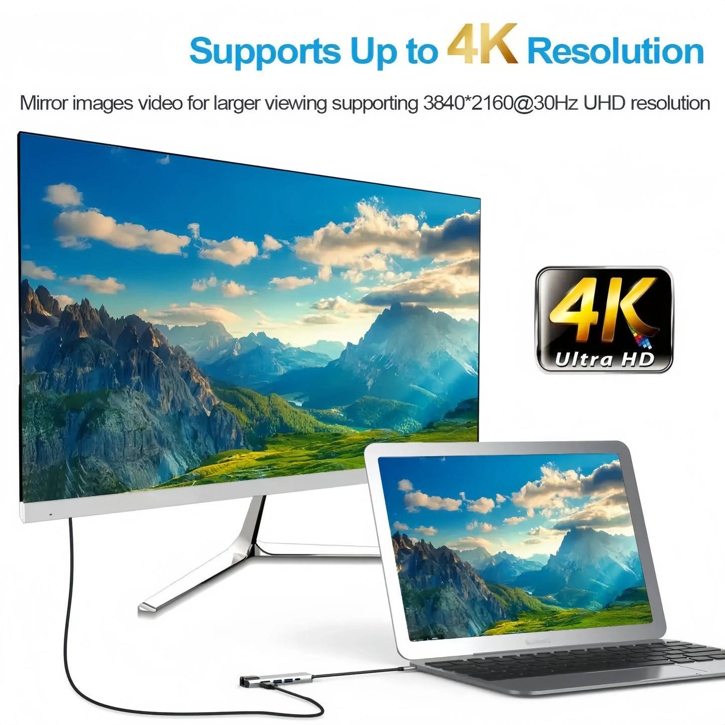 5Ports USB C Docking Station Type C to HDMI 4K/RJ45 100M Splitter USB 3.0 5Gbps High Speed USB C HUB Adapter For Laptop Macbook