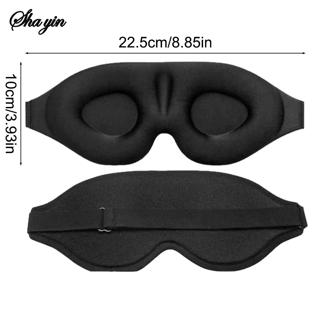 3D Eye Mask Adjustable Suitable for Men and Women with No Pressure on the Eyes Breathable and Light Blocking Eye Mask Black
