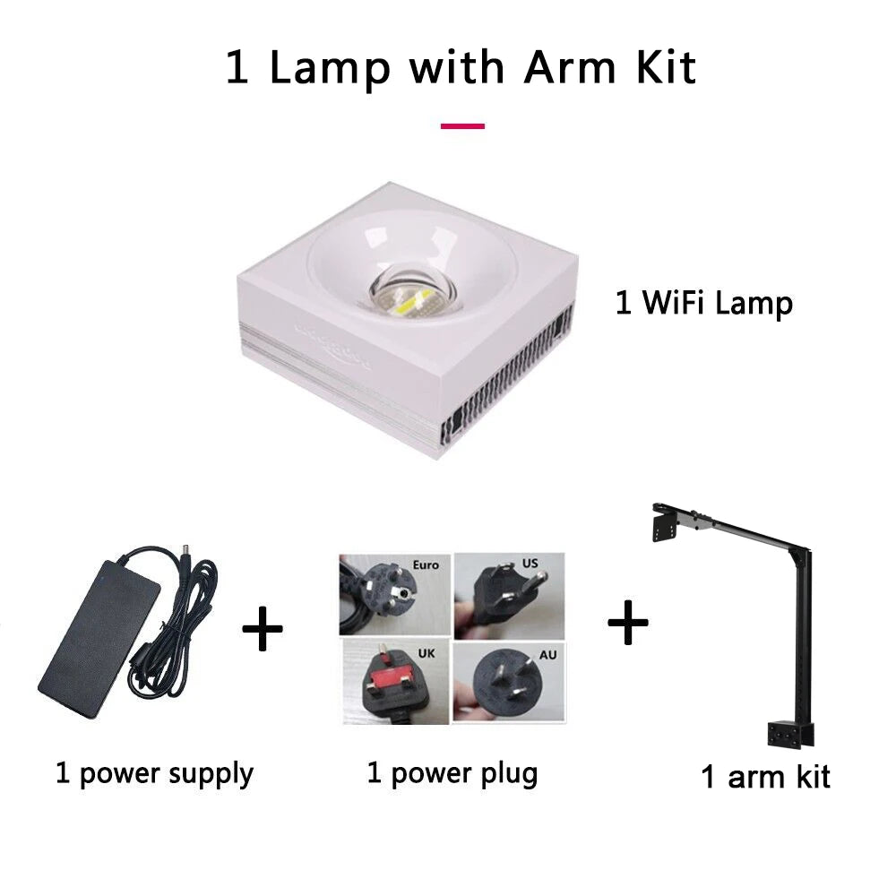 NEW PopBloom RL90 WiFi Led Aquarium Light Full Spectrum, Reef Light Aquarium Saltwater Coral Growing Marine Aquarium Tank Lamp