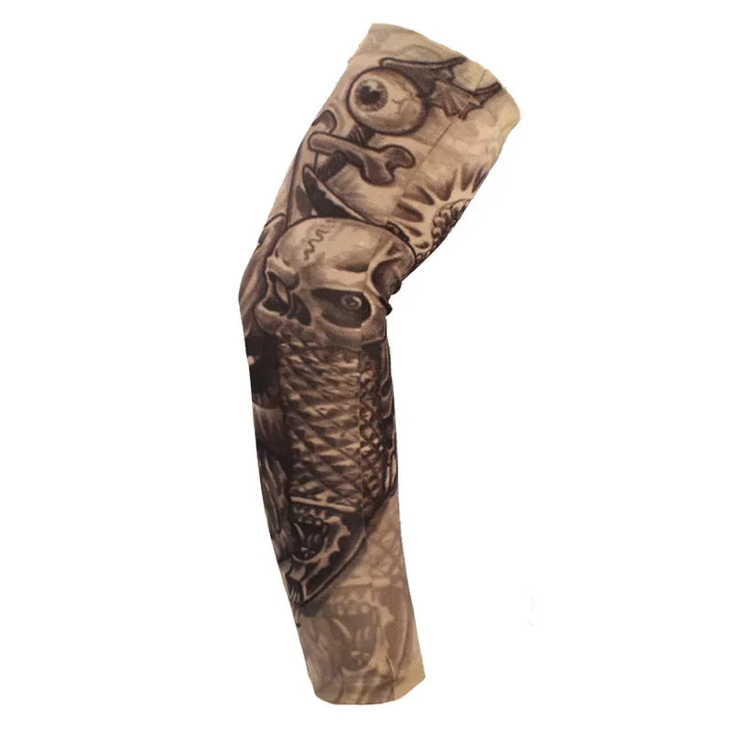 Summer Outdoor Riding Flower Arm Tattoo Sleeve Sports Travel Fishing Sunscreen Tattoo Sleeve Arm Guard