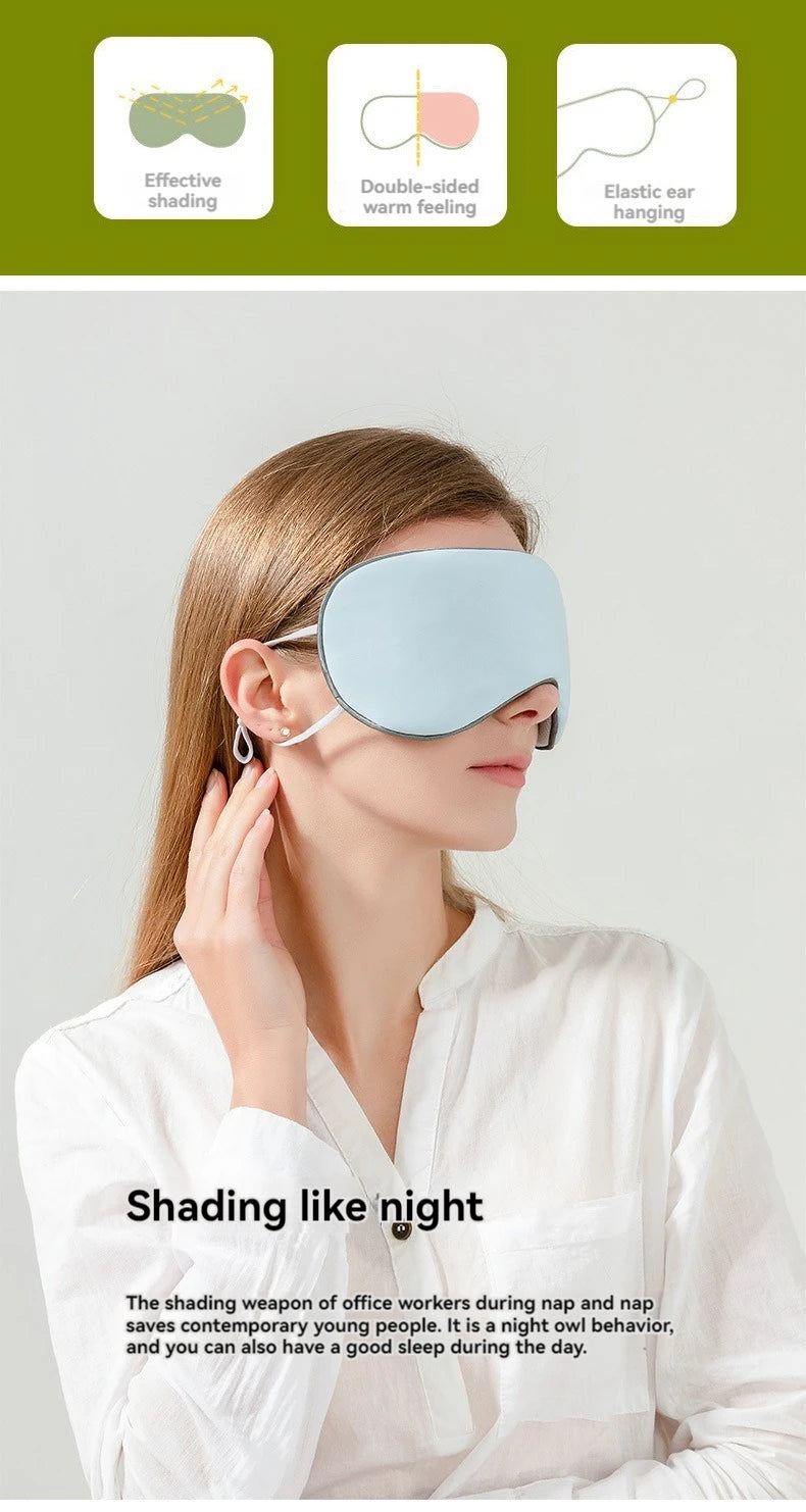 Sleeping Eye Mask Korean Style Ice Silk Warm And Cool Dual Use Adjustable Travel Light Blocking Breathable Eye Mask