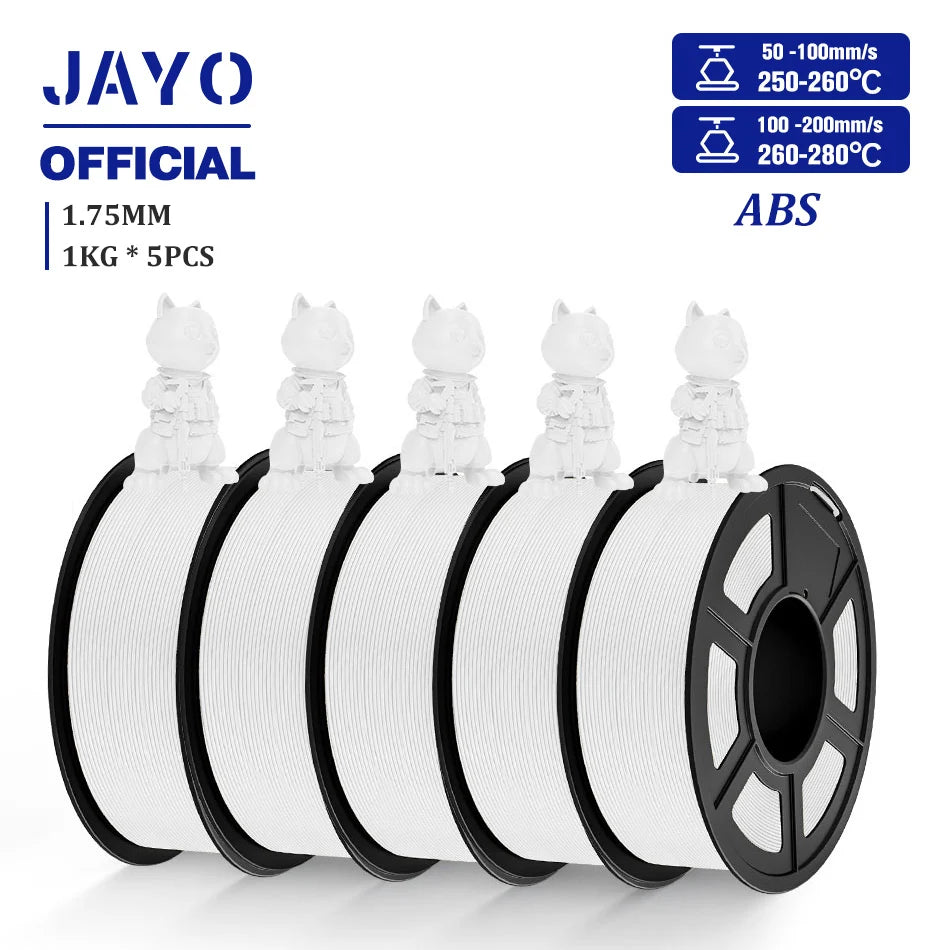 JAYO ASA / ABS / Easy ABS Filament 1.75mm 1KG 3D Filament Low Printing Temperature ABS 3D Printer Filament Excellent Resistance