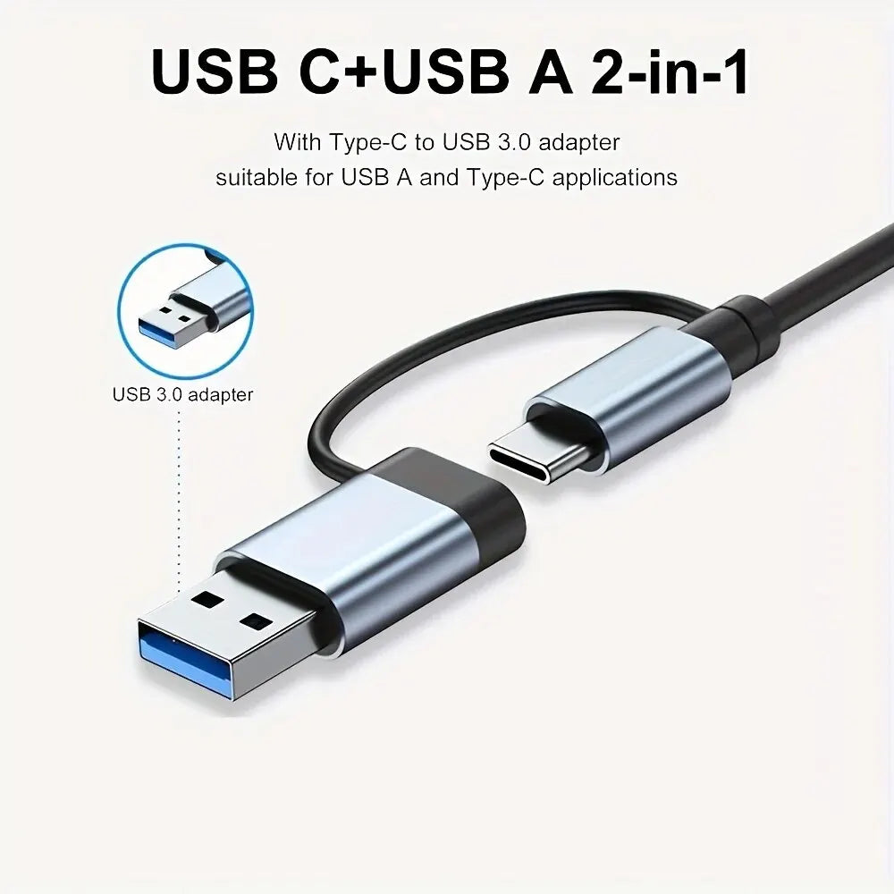 7 Ports USB 3.0 2.0 Type C HUB Expander Splitter High Speed OTG Adapter Docking Station For Laptop PC Hard Drive Mouse Keyboard