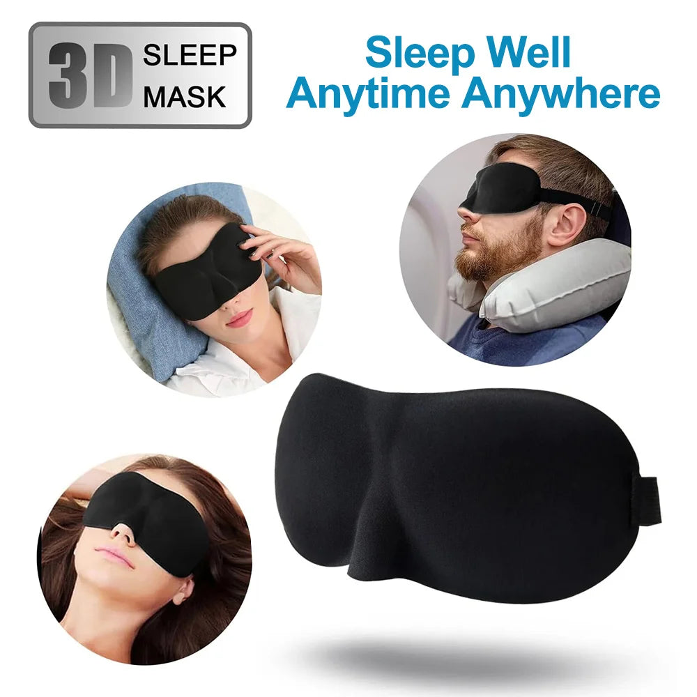 Eye Mask for Sleeping 3D Contoured Cup Blindfold Concave Molded Night Sleep Face Masks Block Out Light with Women Men Eyepatch