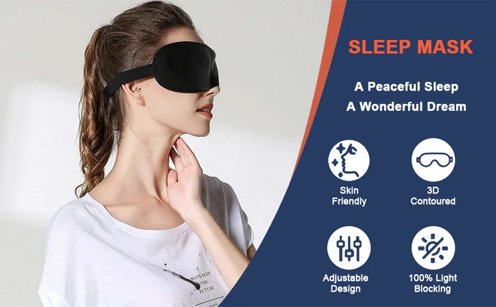 Eye Mask for Sleeping 3D Contoured Cup Blindfold Concave Molded Night Sleep Face Masks Block Out Light with Women Men Eyepatch