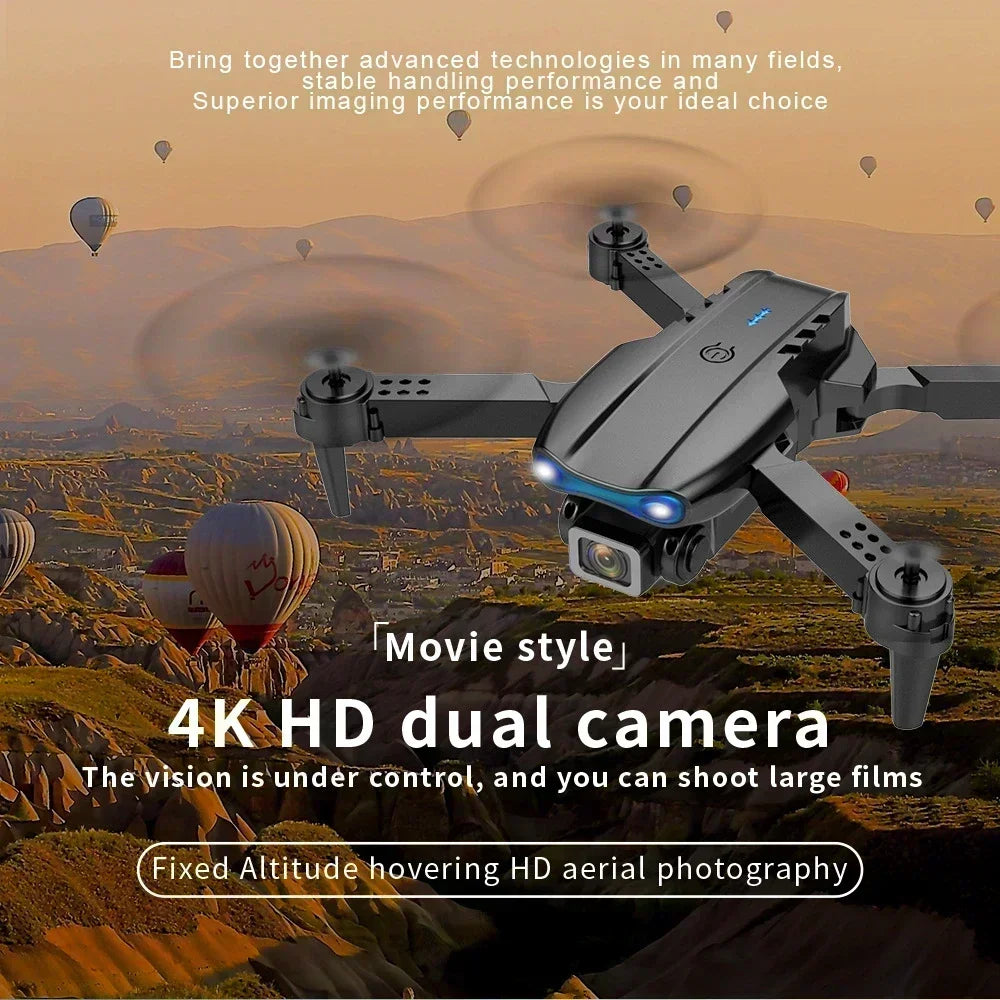 New E99Pro RC Drone 4K Professional With Wide Angle Dual HD Camera Foldable RC Helicopter 5G WIFI FPV Height Hold Apron Sell