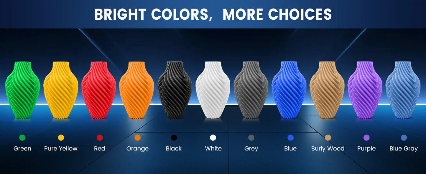 JAYO 2Roll PETG/PETG Clear 3D Printer Filament 1.75 ±0.02mm 1.1kg/roll High Toughness Neatly Wound Filament Fit Most FDM Printer