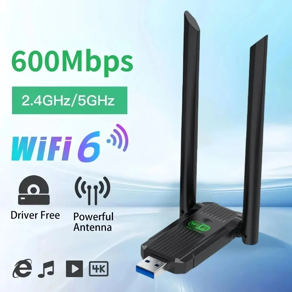 1300Mbps Wireless Network Card USB 3.0 WiFi USB Adapter Dual Band 2.4G/5Ghz Wi-Fi Dongle 4 Antenna Wireless Receiver For PC
