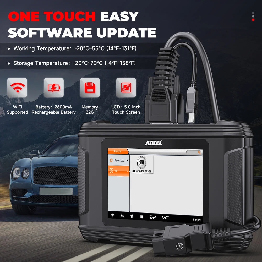 ANCEL DM500 Car Cluster Correction Oil Reset Code Reader OBD2 Scanner Read Write EEPROM Instrument Adjustment Diagnostic Tools