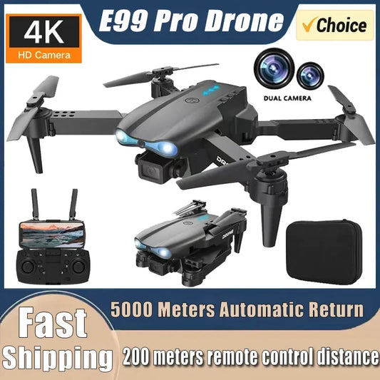 New E99Pro RC Drone 4K Professional With Wide Angle Dual HD Camera Foldable RC Helicopter 5G WIFI FPV Height Hold Apron Sell