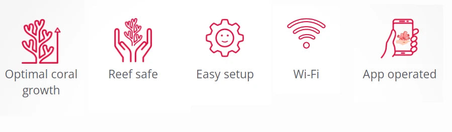 NEW PopBloom RL90 WiFi Led Aquarium Light Full Spectrum, Reef Light Aquarium Saltwater Coral Growing Marine Aquarium Tank Lamp