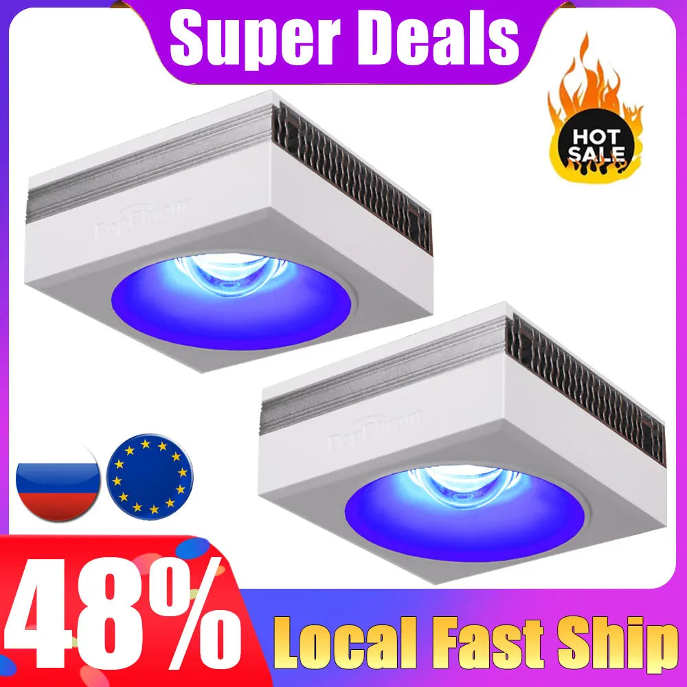 NEW PopBloom RL90 WiFi Led Aquarium Light Full Spectrum, Reef Light Aquarium Saltwater Coral Growing Marine Aquarium Tank Lamp