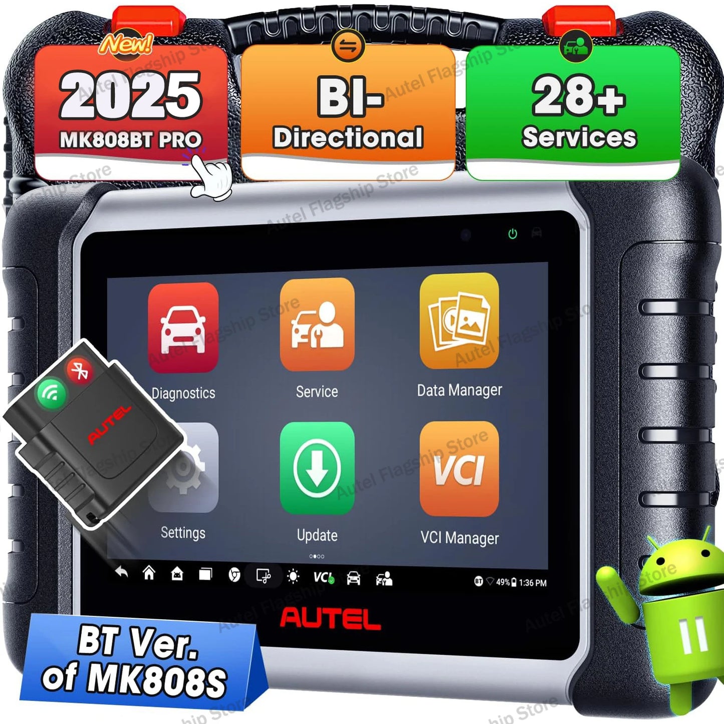 Autel MaxiCOM MK808BT PRO Car Diagnostic Tools OBD2 Scanner Code Reader All System Diagnosis PK MK808 MK808S