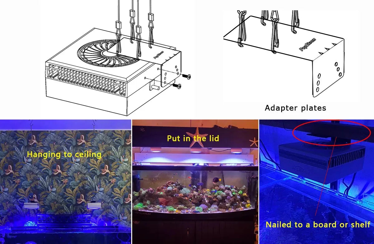 NEW PopBloom RL90 WiFi Led Aquarium Light Full Spectrum, Reef Light Aquarium Saltwater Coral Growing Marine Aquarium Tank Lamp