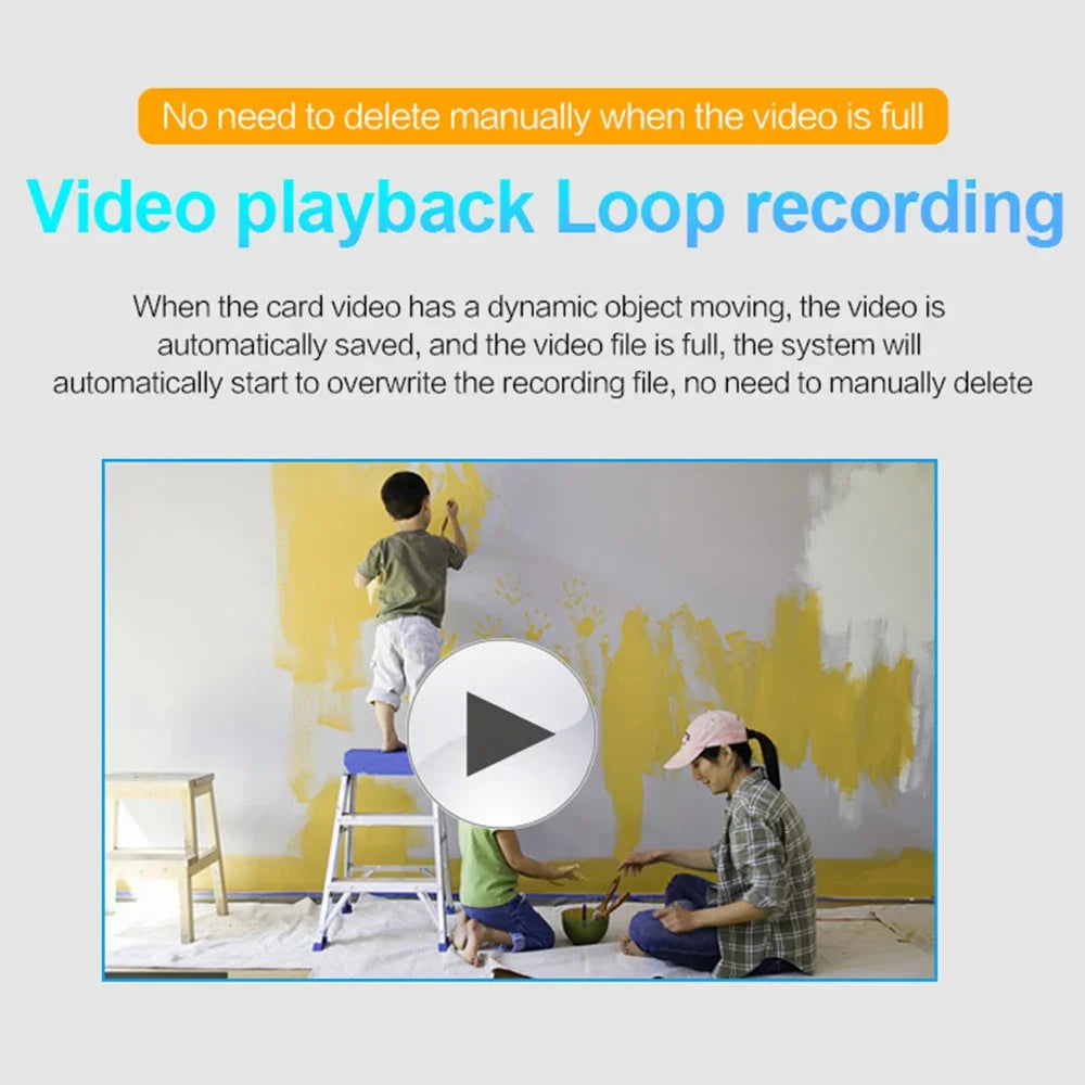 1080P HD Mini WiFi Camera Indoor Safety Security Surveillance Baby Monitor Night Vision Camcorder IP Cam Audio Video Recorder