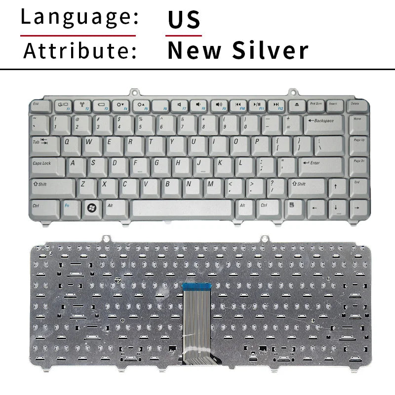 New US/English RU/Russian Laptop Keyboard  For Dell Inspiron 1545 1520 1420 1400 PP41L M1330 M1550 NK750 PP25L PP29L PP22L