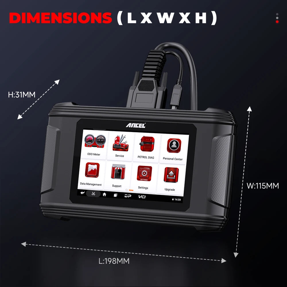 ANCEL DM500 Car Cluster Correction Oil Reset Code Reader OBD2 Scanner Read Write EEPROM Instrument Adjustment Diagnostic Tools