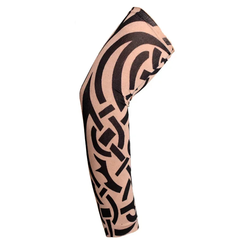 Summer Outdoor Riding Flower Arm Tattoo Sleeve Sports Travel Fishing Sunscreen Tattoo Sleeve Arm Guard