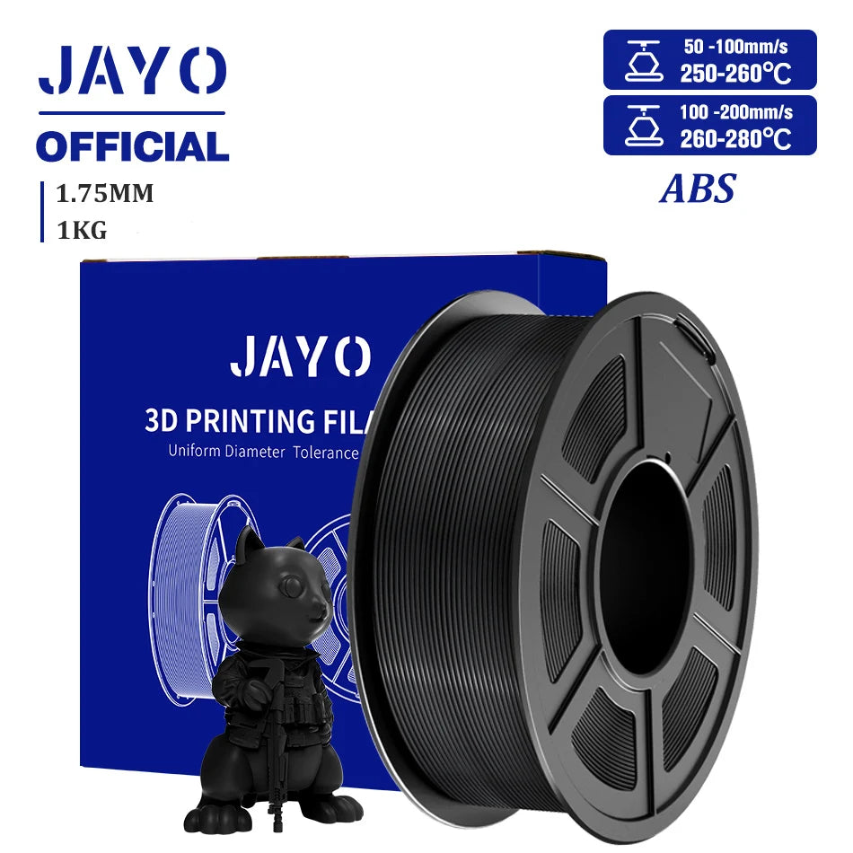 JAYO ASA / ABS / Easy ABS Filament 1.75mm 1KG 3D Filament Low Printing Temperature ABS 3D Printer Filament Excellent Resistance