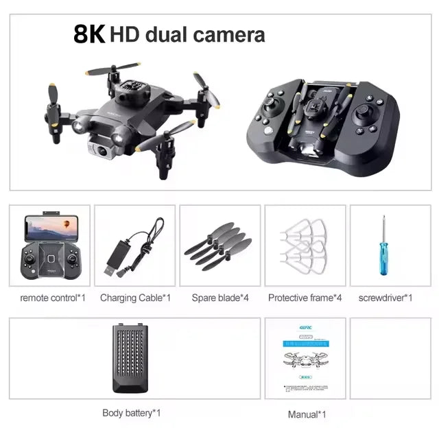4DRC V30 Mini Drone with Camera HD 4K 1080P FPV RC Drones Profesional Five-sided Obstacle Avoidance Helicopter Drone Toy 2025
