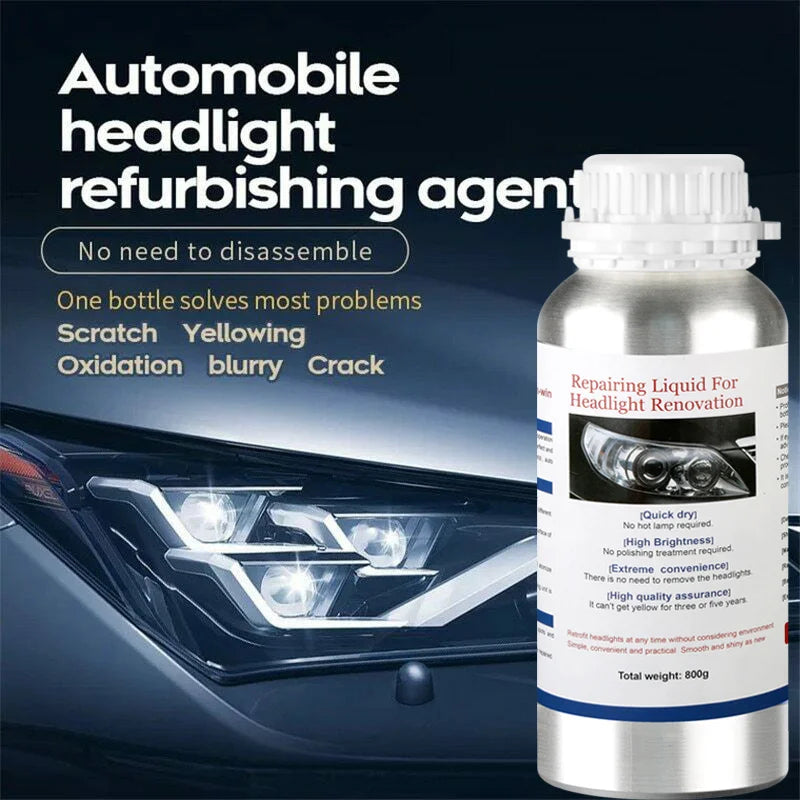 Car Headlight Liquid Polymer Polisher 800ML Car Headlights Polishing Renovation Repair Tool Light Restoration Besteam Auto Part