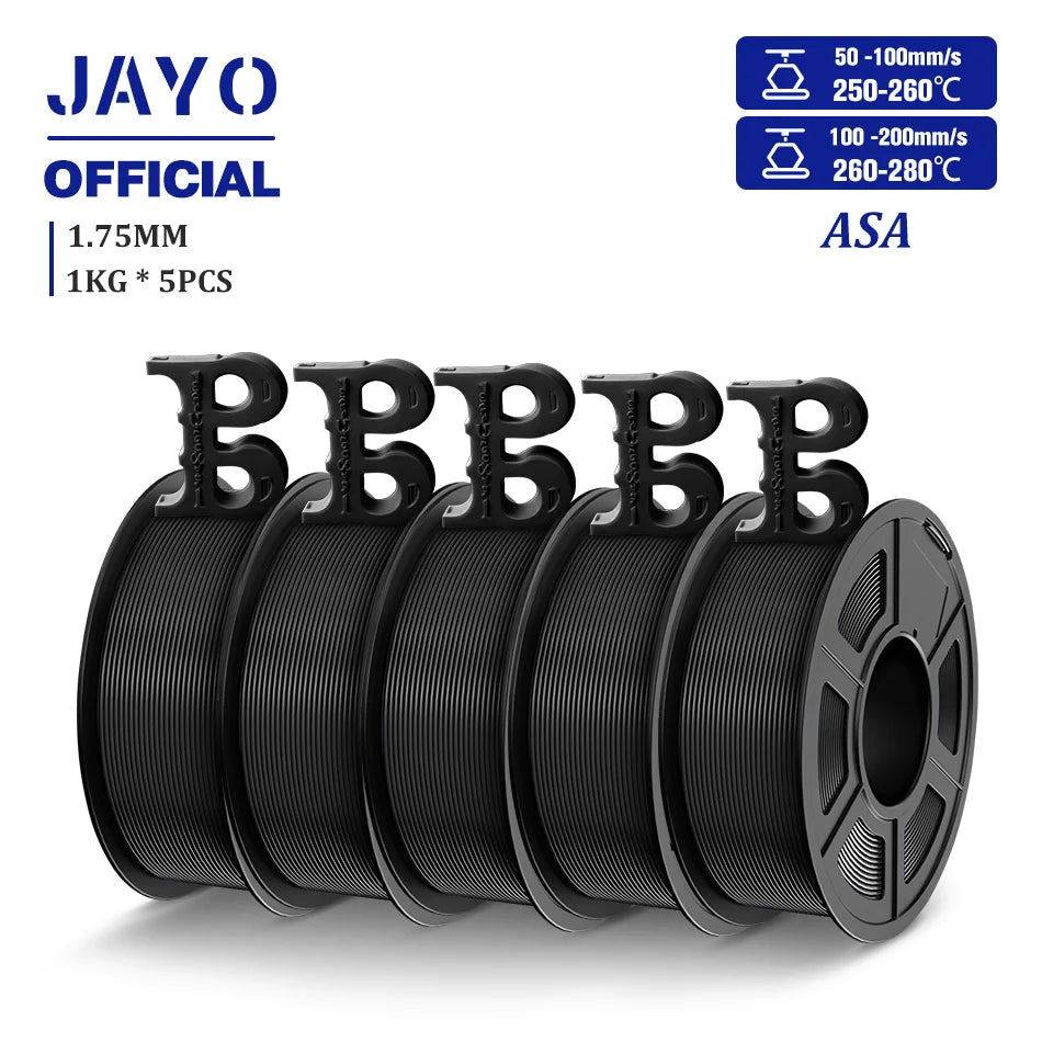 JAYO ASA / ABS / Easy ABS Filament 1.75mm 1KG 3D Filament Low Printing Temperature ABS 3D Printer Filament Excellent Resistance