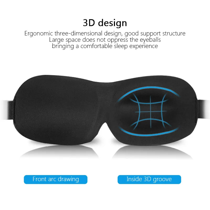 Eye Mask for Sleeping 3D Contoured Cup Sleep Mask Blindfold Concave Molded Night Sleep Mask Block Out Light with Women Men