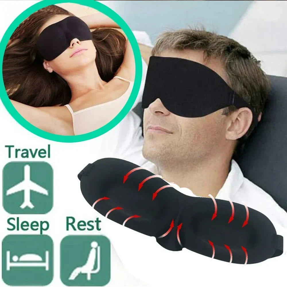 Eye Mask for Sleeping 3D Contoured Cup Blindfold Concave Molded Night Sleep Face Masks Block Out Light with Women Men Eyepatch